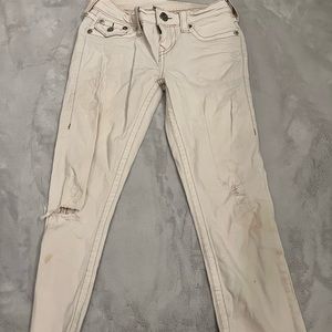 White True Religion Capris